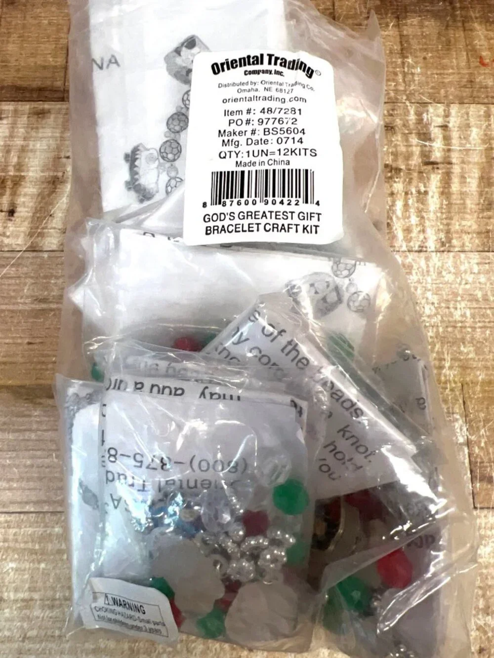 Gods Greatest Gift Bracelet Craft Kit With Nativity Charms & Beads DIY Project